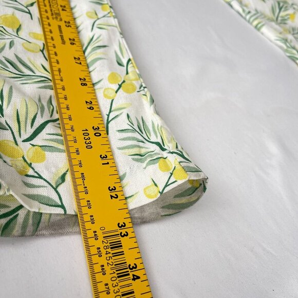 Cali 1850 Tropical Palm Leaf Linen Blend Straight Leg Pants Drawstring Waist XS - Picture 13 of 15